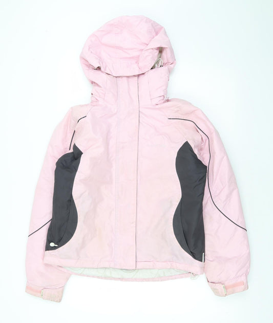 Trespass Womens Pink Rain Coat Coat Size 10 Zip