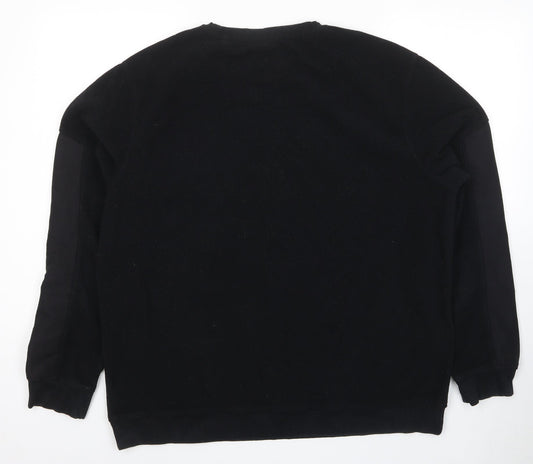 Adapt Mens Black Polyester Pullover Sweatshirt Size XL