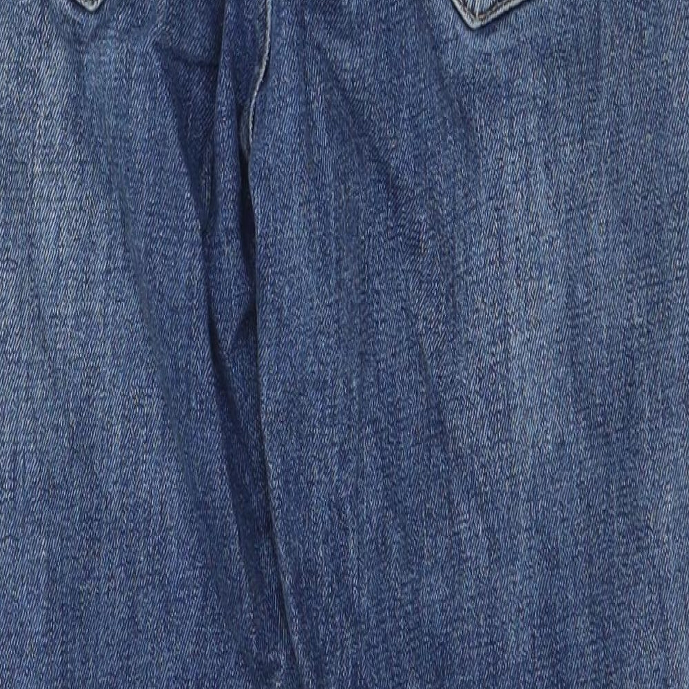 Pull&Bear Mens Blue Polyester Blend Skinny Jeans Size 32 in L26 in Regular Zip