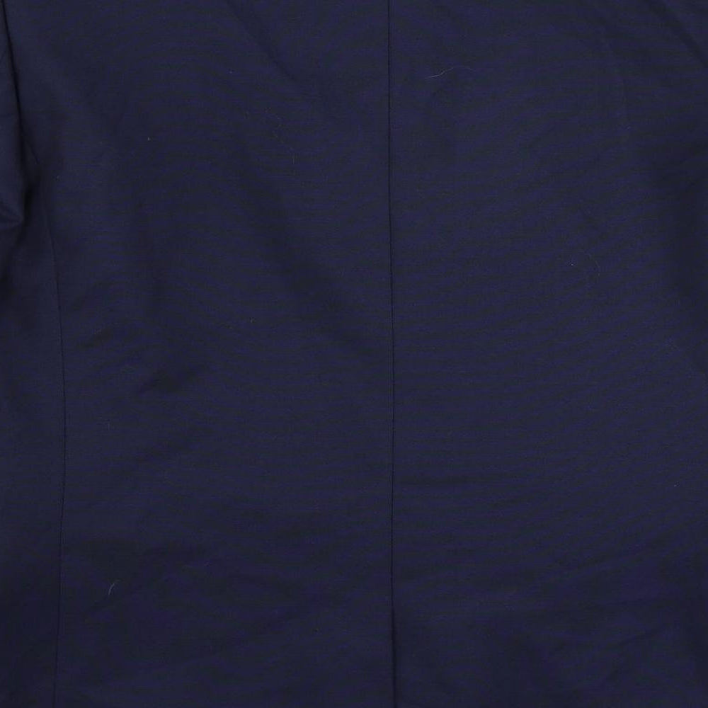 Moss London Mens Blue Polyester Jacket Suit Jacket Size 40 Regular