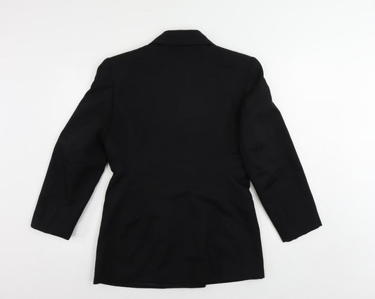 St Michael Womens Black Jacket Blazer Size 10 Button