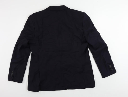 Marks and Spencer Mens Blue Wool Jacket Suit Jacket Size 44 Regular