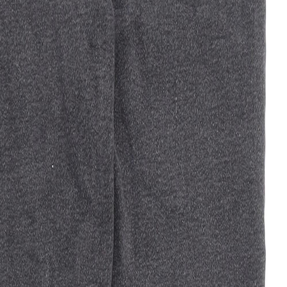 Stradivarius Womens Grey Cotton Straight Jeans Size 8 L25 in Regular Zip