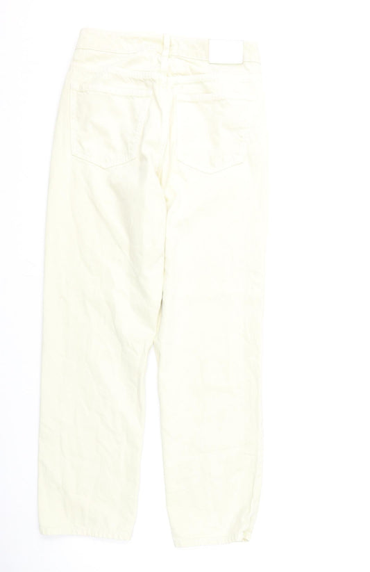 Jack Wills Womens Yellow Cotton Straight Jeans Size 27 in L26 in Regular Zip