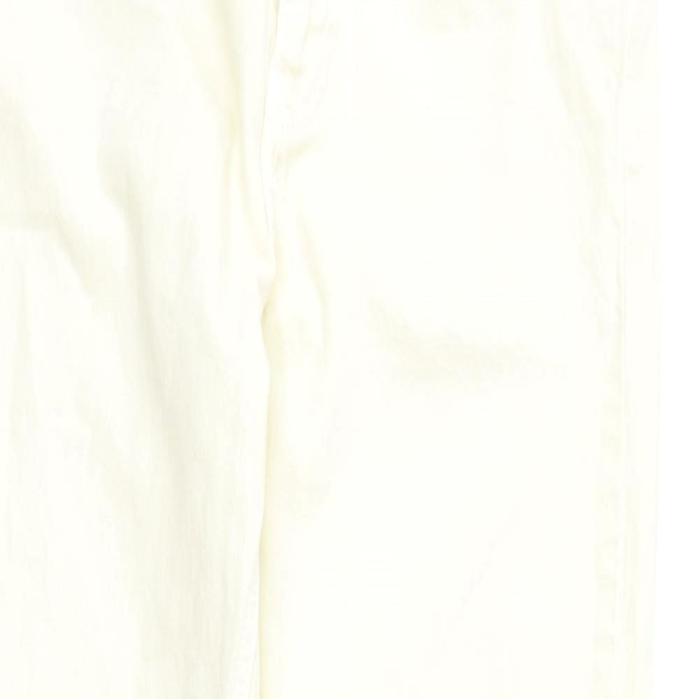 Jack Wills Womens Yellow Cotton Straight Jeans Size 27 in L26 in Regular Zip