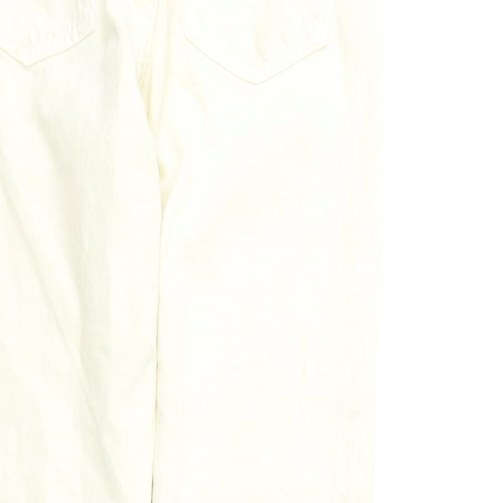 Jack Wills Womens Yellow Cotton Straight Jeans Size 27 in L26 in Regular Zip