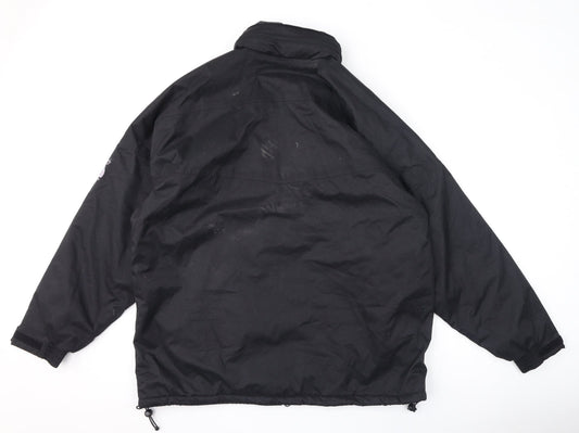 Jack Murphy Mens Black Rain Coat Coat Size XL Zip