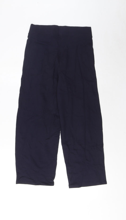 Marks and Spencer Womens Blue Cotton Sweatpants Trousers Size 6 L23 in Regular