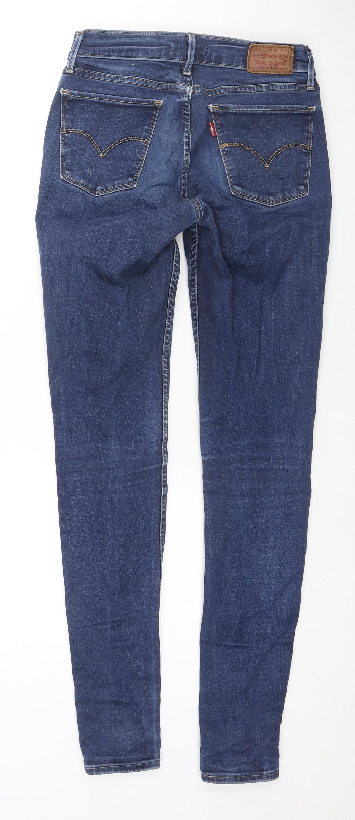 Levi's Womens Blue Cotton Skinny Jeans Size 27 in L30 in Slim Zip