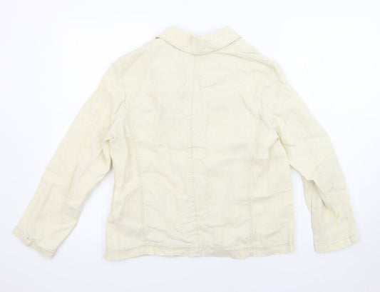 River Island Womens Ivory Jacket Size 10 Button