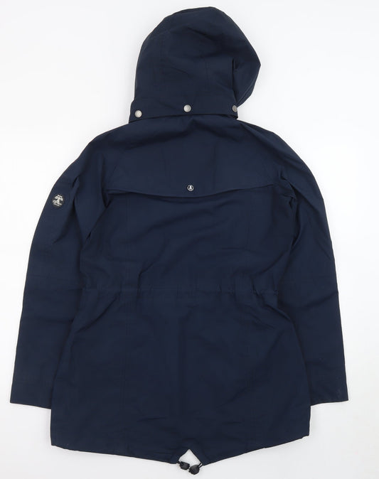 Barbara Womens Blue Jacket Size 10 Zip