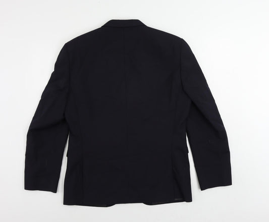 NEXT Mens Blue Polyester Jacket Suit Jacket Size 40 Regular
