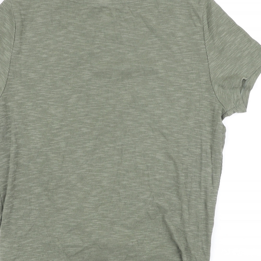 Gap Womens Green Cotton Basic T-Shirt Size S Round Neck