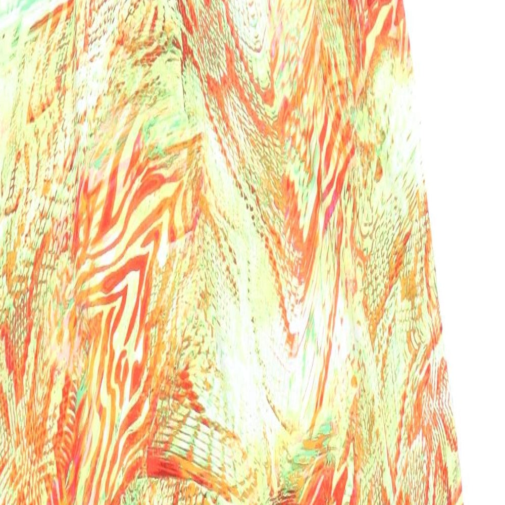 Marks and Spencer Womens Multicoloured Animal Print Viscose Maxi Size 12 V-Neck Pullover - Snake Print, Tiger Print