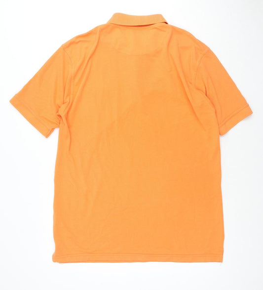Kotting Mens Orange Polyester Polo Size 2XL Collared Pullover