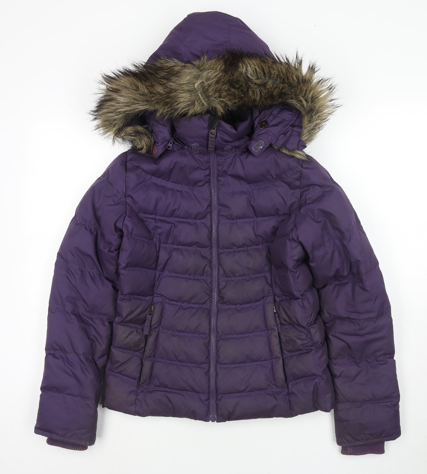 Timberland Womens Purple Puffer Jacket Jacket Size S Zip