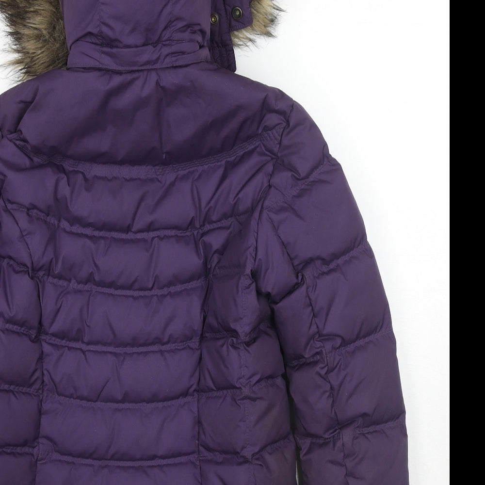Timberland Womens Purple Puffer Jacket Jacket Size S Zip