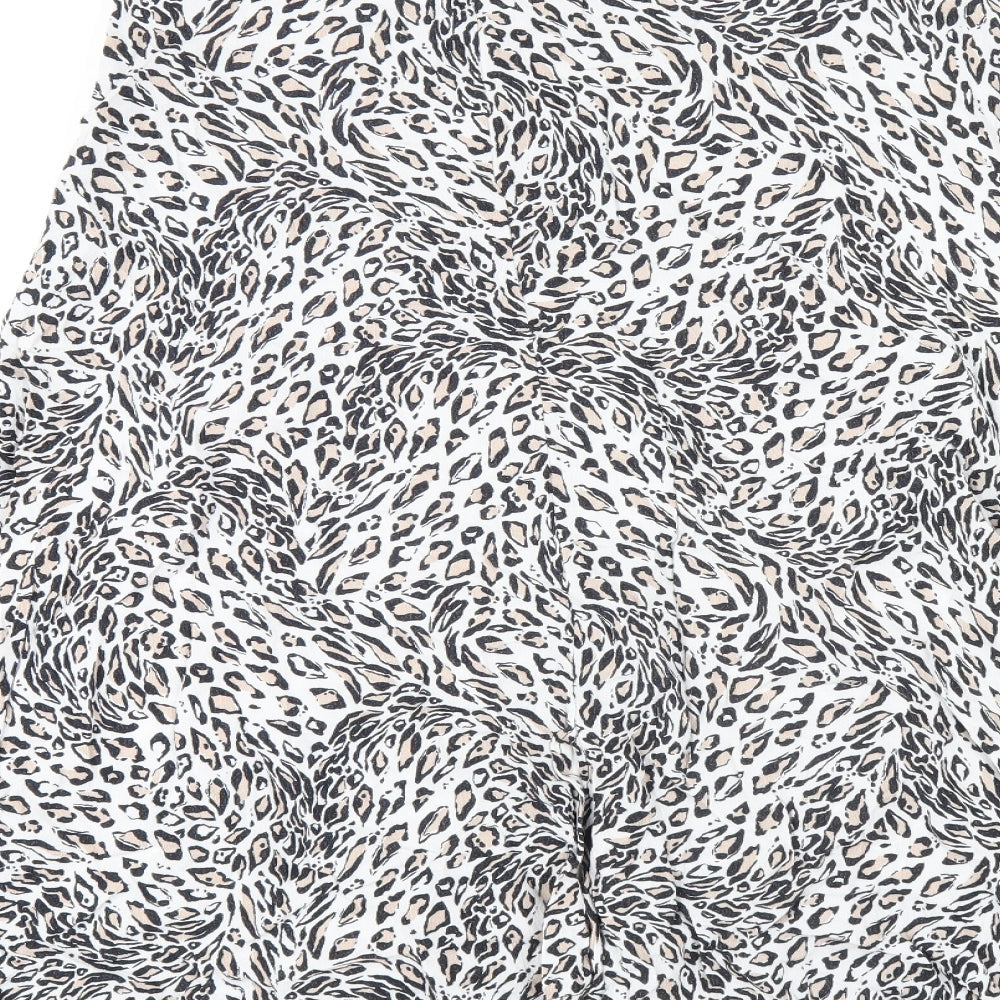 Sosandar Womens Multicoloured Animal Print Viscose A-Line Skirt Size 14 Zip