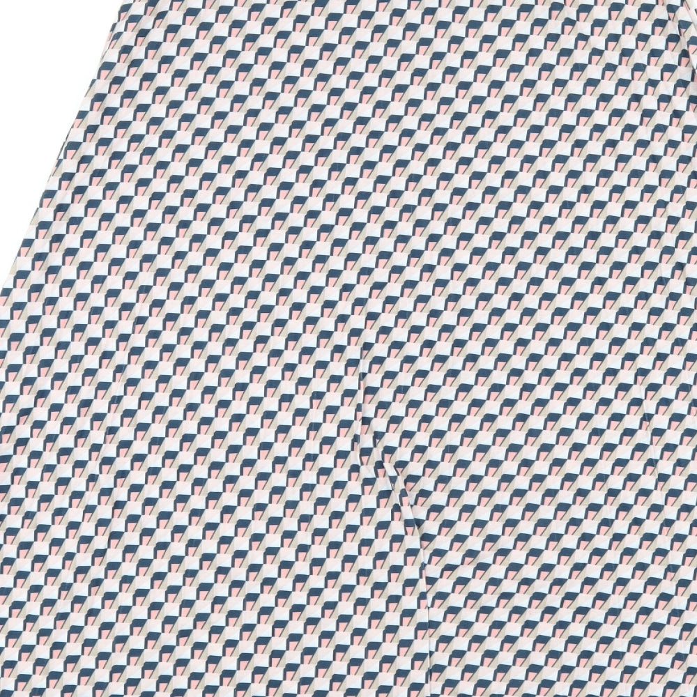 Marks and Spencer Womens Multicoloured Geometric Polyester A-Line Skirt Size 6