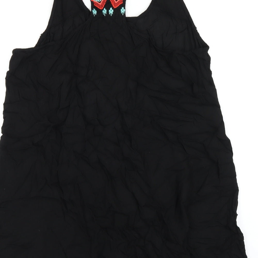 Riviera Womens Black Viscose Tank Dress Size M V-Neck Pullover