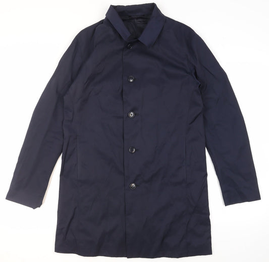 T.M.Lewin Women's Blue Overcoat Size 38 Classic