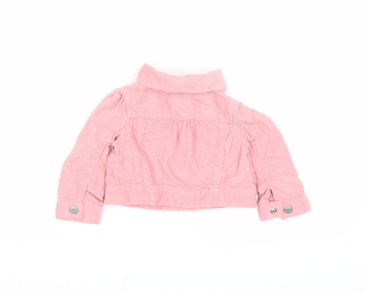 Gap Girls Pink Jacket Size 6-9 Months Snap - Size 6-12 Months