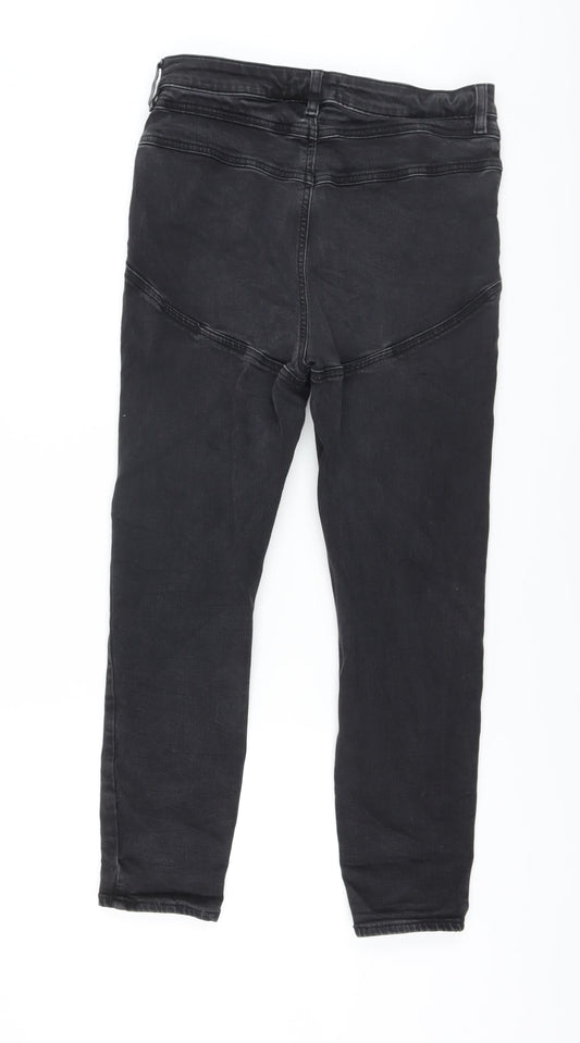 ASOS Womens Grey Cotton Skinny Jeans Size 32 in L30 in Regular Button