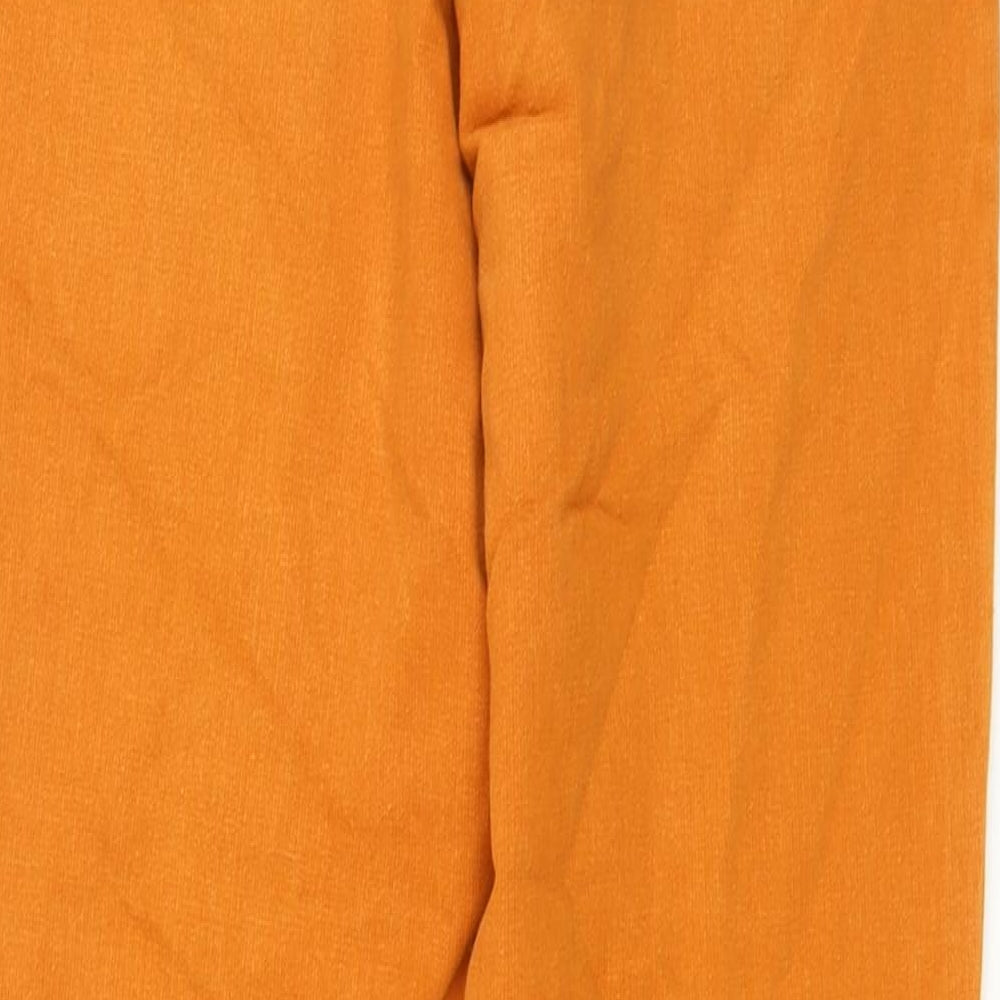 Racing Green Womens Orange Cotton Mom Jeans Size 10 L31 in Regular Button