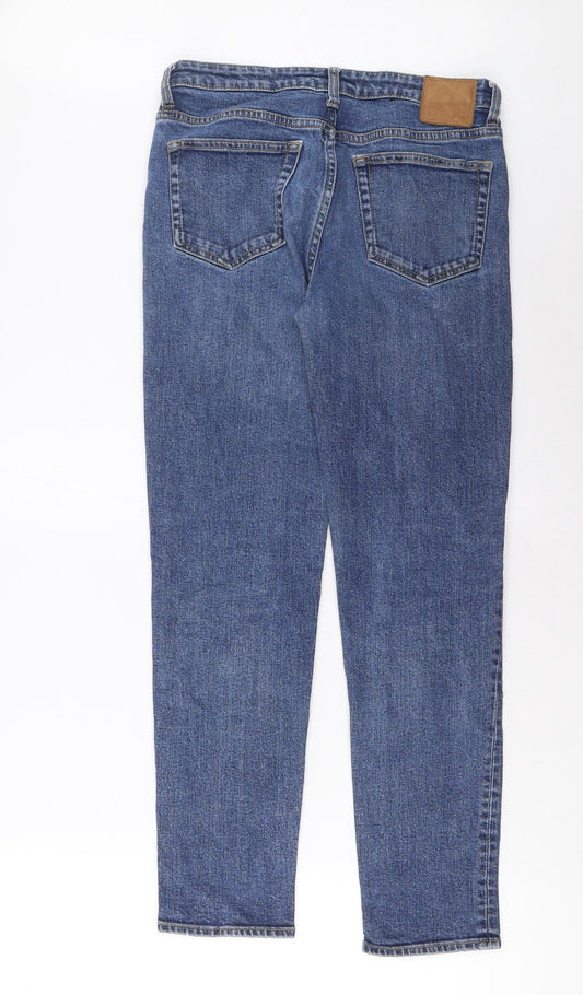 Weekday Womens Blue Cotton Straight Jeans Size 25 in L30 in Regular Zip - Pockets