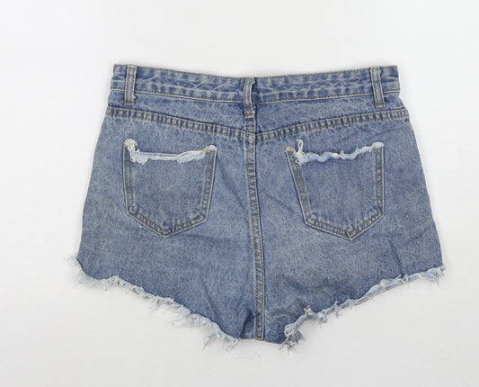 Heritage Falmer Womens Blue Polyester Cut-Off Shorts Size 30 in L3 in Regular Zip