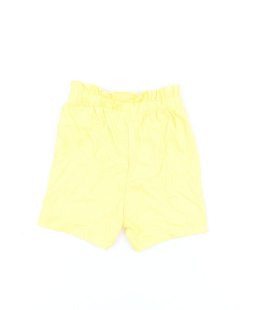 Marks and Spencer Girls Yellow Cotton Shorts Outfit/Set Size 9-12 Months Pullover