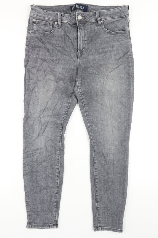 Gap Mens Grey Cotton Skinny Jeans Size 31 in L29 in Regular Zip