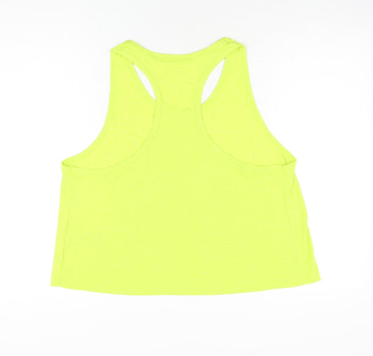 Goodmove Womens Green Polyester Basic Tank Size 18 Round Neck Pullover