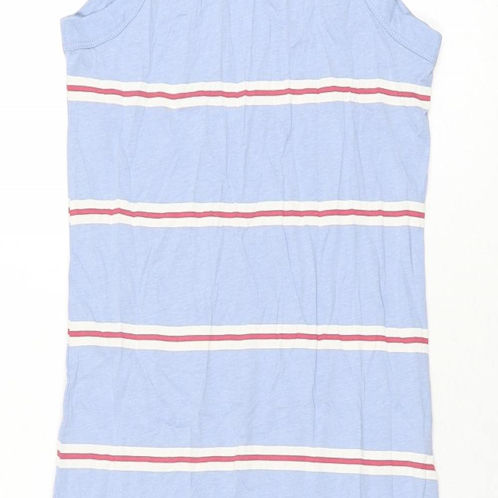 Marks and Spencer Womens Blue Striped Cotton Bodycon Size S Round Neck Pullover