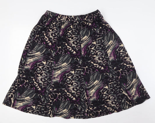 Afibel Womens Multicoloured Polyester A-Line Skirt Size 16