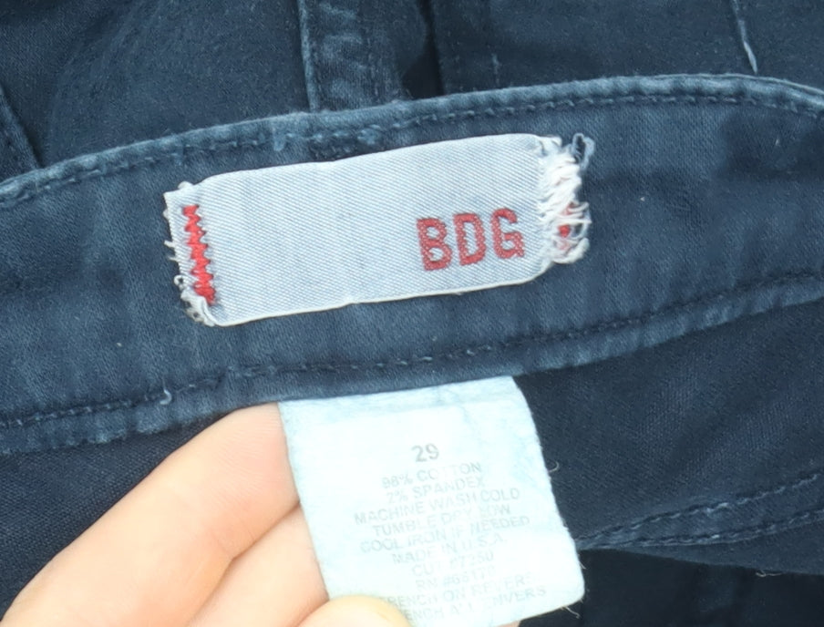 Close-up detail of BDG Men's Black Skinny Jeans -, size 29