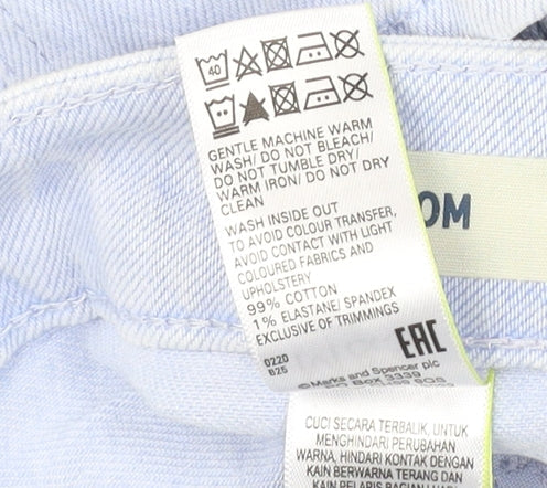 Marks and Spencer Women's Blue Mom Jeans Size 8