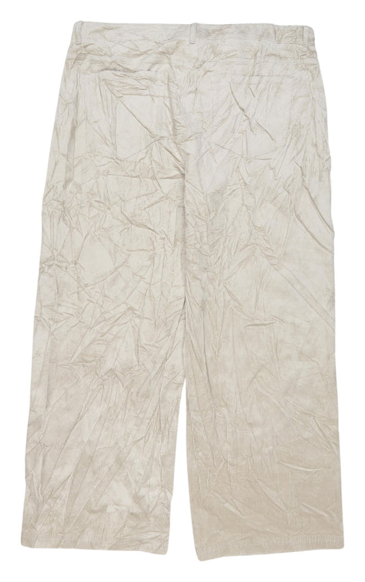 Marks and Spencer Women's Beige Wide-Leg Trousers