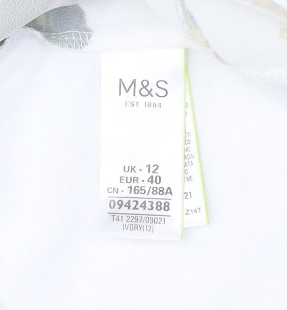 Additional view of Marks & Spencer Floral Blouse, Ivory, size 12