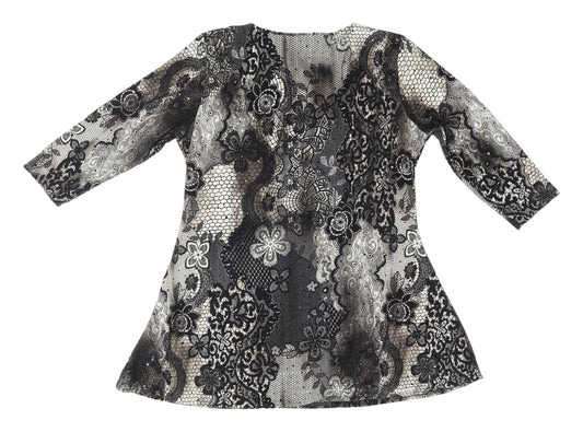 Womens UK Size M BASSINI Multicoloured Polyester Blend Blouse