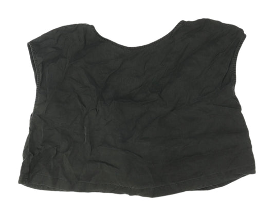 Womens UK Size 14 Oliver Bonas Black Lyocell Blouse