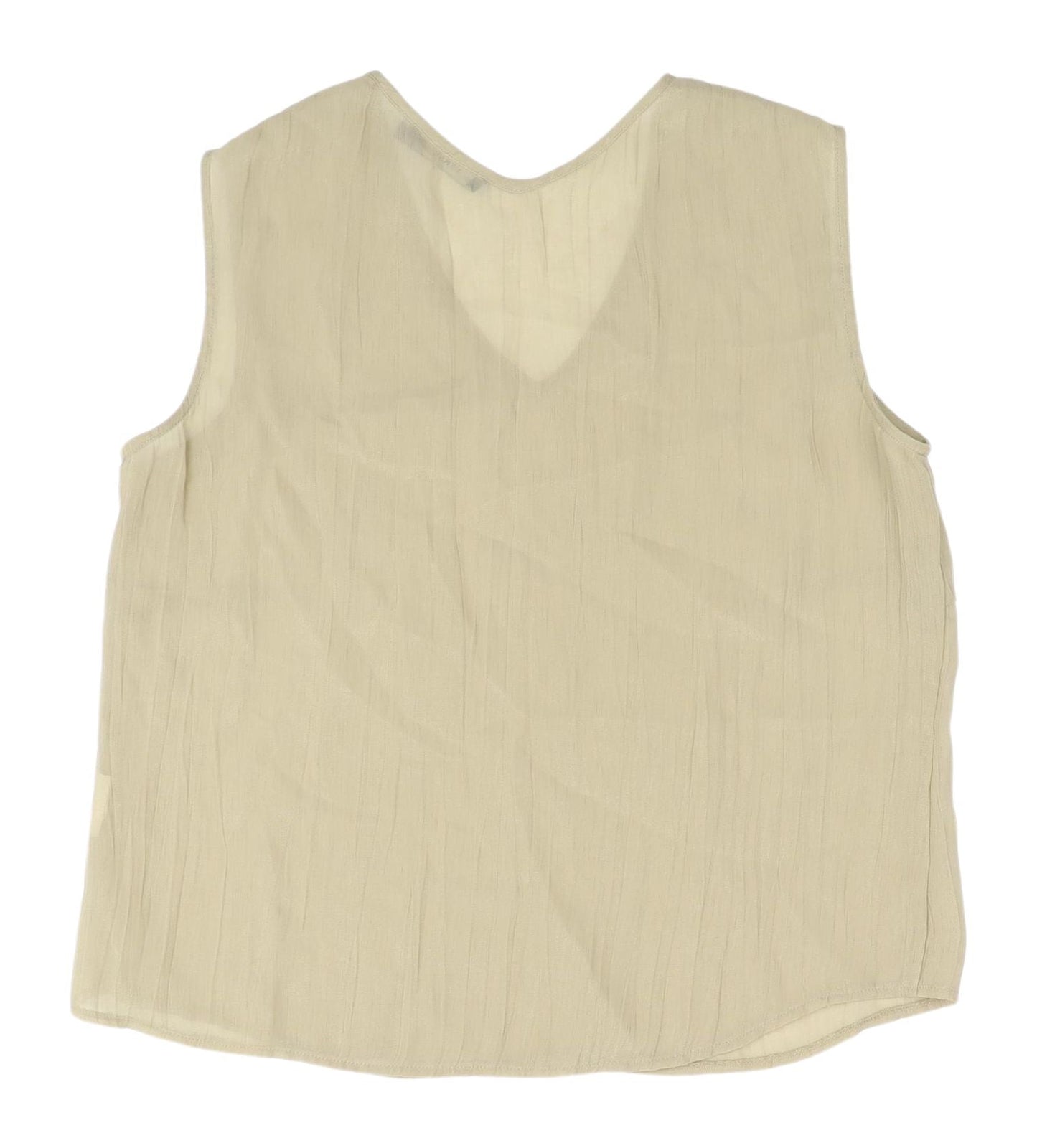 VERSE Women's Beige V-Neck Tank Top Size 14