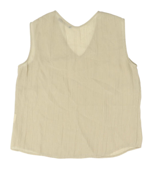 Womens UK Size 14 VERSE Beige Polyester Blend Tank