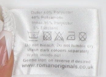 Brand and care label for Roman Ivory Floral Blouse, size UK 10, Women’s, Summer Style