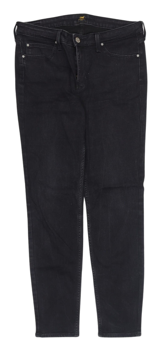 Lee Men's Black Skinny Jeans W32 L33 Slim Fit