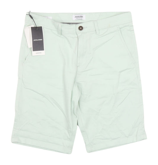 Jack & Jones Men's Green Chino Shorts, Size S, Casual Fit