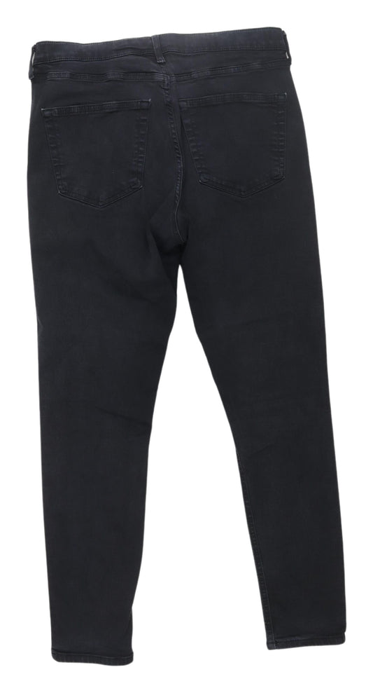 Topshop Women's Black Skinny Jeans, Size L
