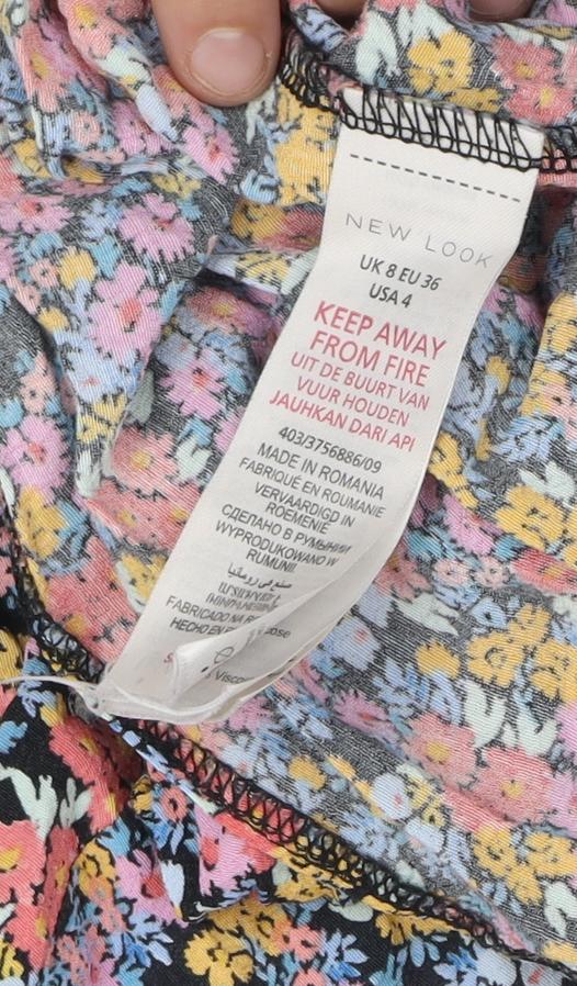 New Look Women's Multicoloured Floral Dress Size 8