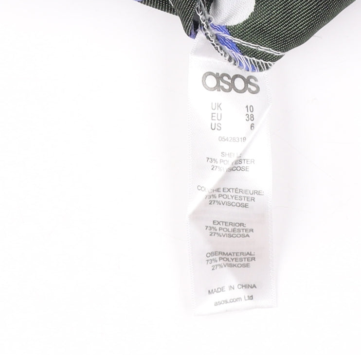 Close-up detail of ASOS Women's Floral A-Line Dress, UK 10, Knee Length