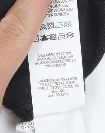 Brand and care label for Denim Co. Women's Black Jeans, size 12, Dark Wash
